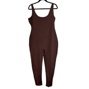 SKIMS All-in-One Tank Top Sleeveless Unitard - Cocoa Bodysuit Tight Size 3XL
